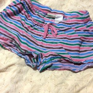 Striped sleep shorts